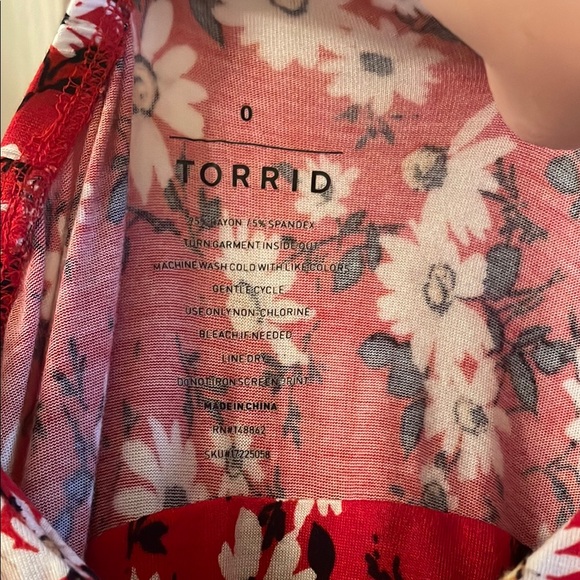 Red Floral Maxi Dress - Picture 5 of 5